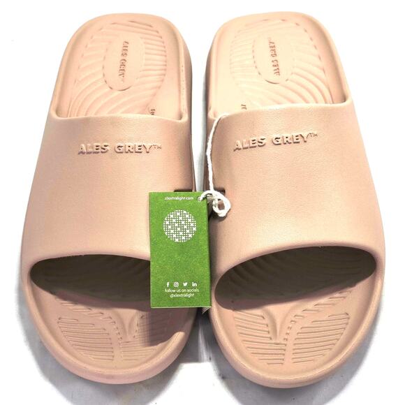 Ales Grey Eco Malibu Recovery Slide Sandals Blush Pink [Tan] NEW - Picture 3 of 7